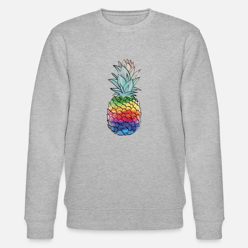 Chemise ananas arc-en-ciel - Sweat bio CHANGER Stanley/Stella Unisexe - gris chiné