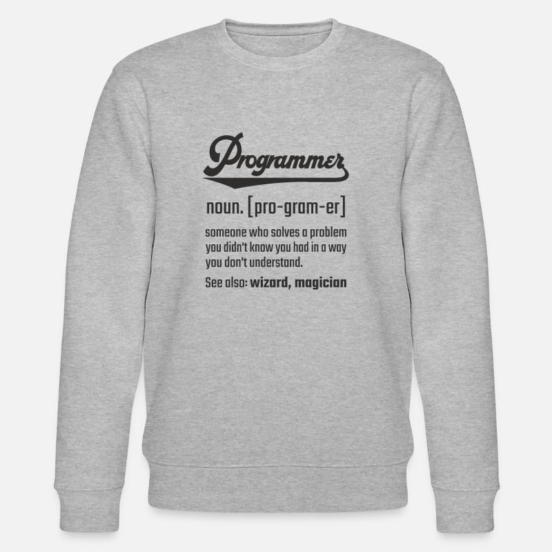Programmer Programmierer noun Nomen Definition - Stanley/Stella Unisex Bio-Sweatshirt CHANGER  - Grau meliert