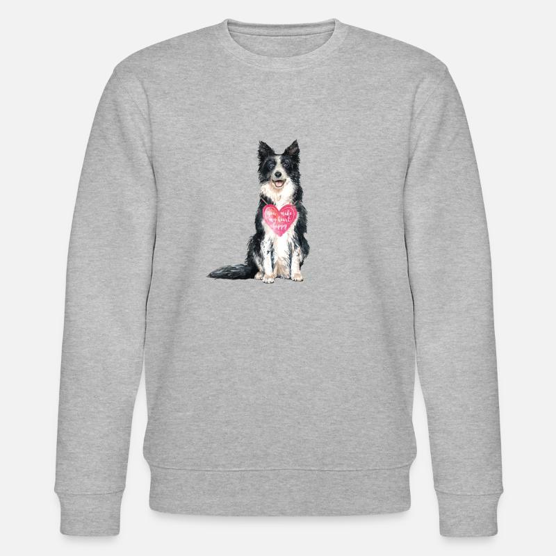 Amour de Border Collie - Sweat bio CHANGER Stanley/Stella Unisexe - gris chiné