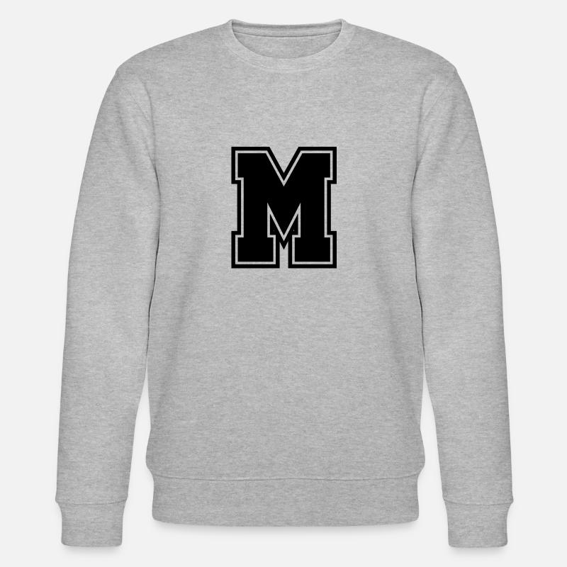 Buchstabe M - Stanley/Stella Unisex Bio-Sweatshirt CHANGER  - Grau meliert