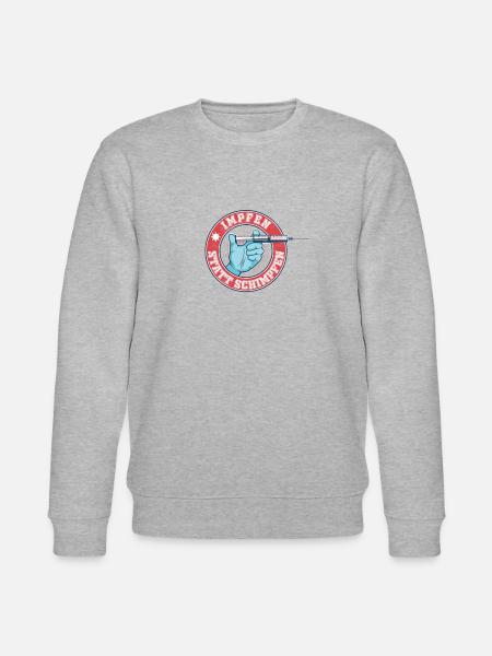 Impfen statt Schimpfen - Stanley/Stella Unisex Bio-Sweatshirt CHANGER - Grau meliert