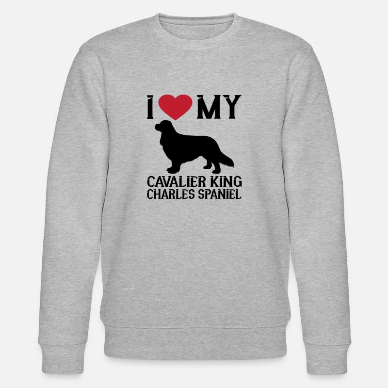 Cavalier King Charles Spaniel - Sweat bio CHANGER Stanley/Stella Unisexe - gris chiné