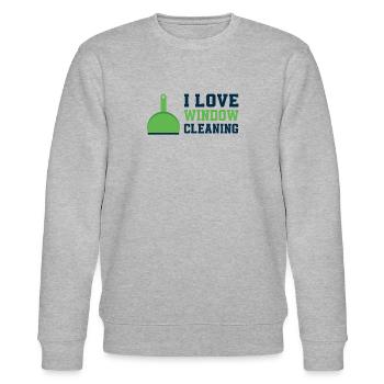 Ich Liebe Fensterputzen - Stanley/Stella Unisex Bio-Sweatshirt CHANGER  - Grau meliert - Vorne - Nik (191cm) & Marisol (170cm)