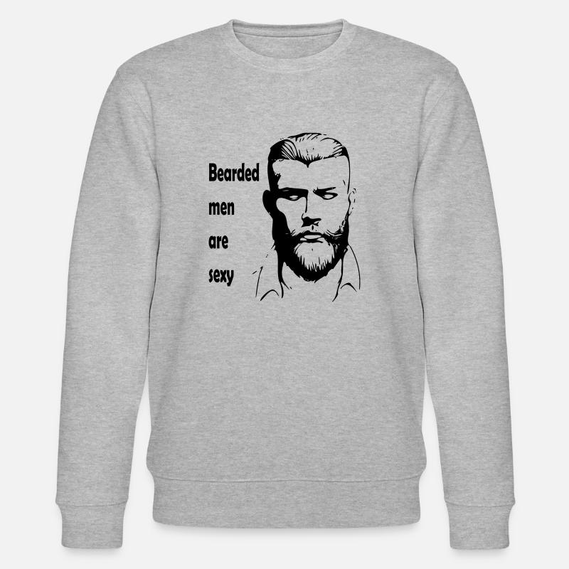 Bearded men are sexy - Stanley/Stella Unisex Bio-Sweatshirt CHANGER - Grau meliert