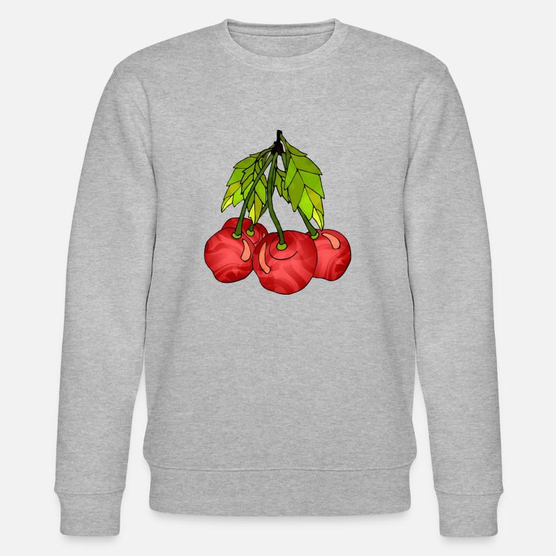 Kirschen - Stanley/Stella Unisex Bio-Sweatshirt CHANGER  - Grau meliert