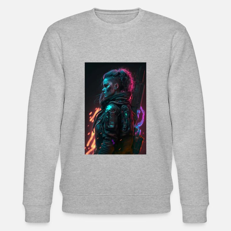 Mädchen aus der Zukunft - Stanley/Stella Unisex Bio-Sweatshirt CHANGER  - Grau meliert