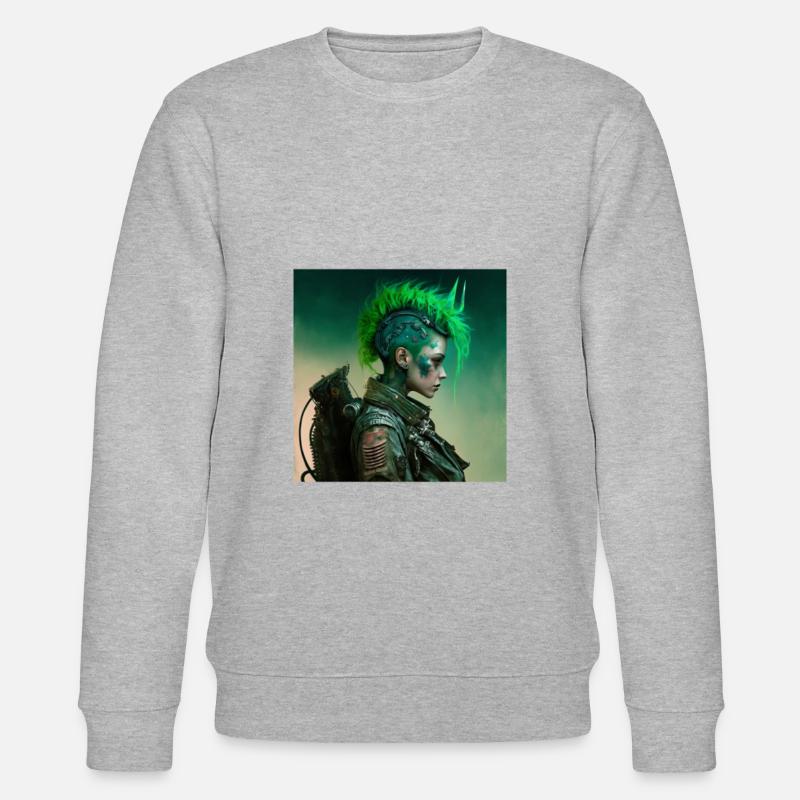 Mädchen aus der Zukunft - Stanley/Stella Unisex Bio-Sweatshirt CHANGER  - Grau meliert