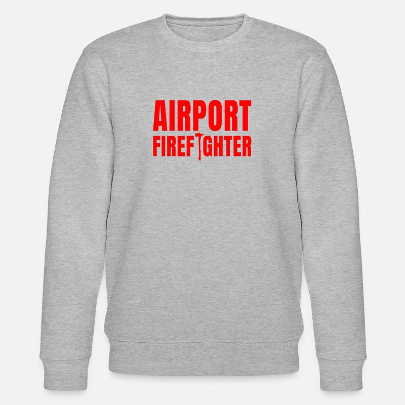 Flughafen Feuerwehrmann - Stanley/Stella Unisex Bio-Sweatshirt CHANGER  - Grau meliert