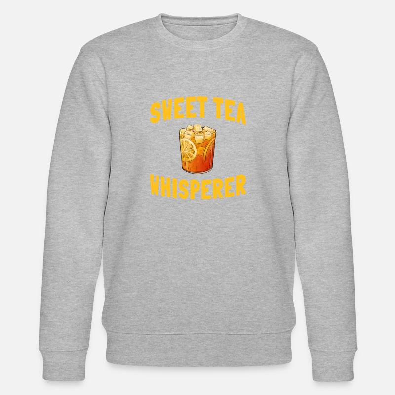 Lustiges Süßes Teeflüsterer - Stanley/Stella Unisex Bio-Sweatshirt CHANGER  - Grau meliert