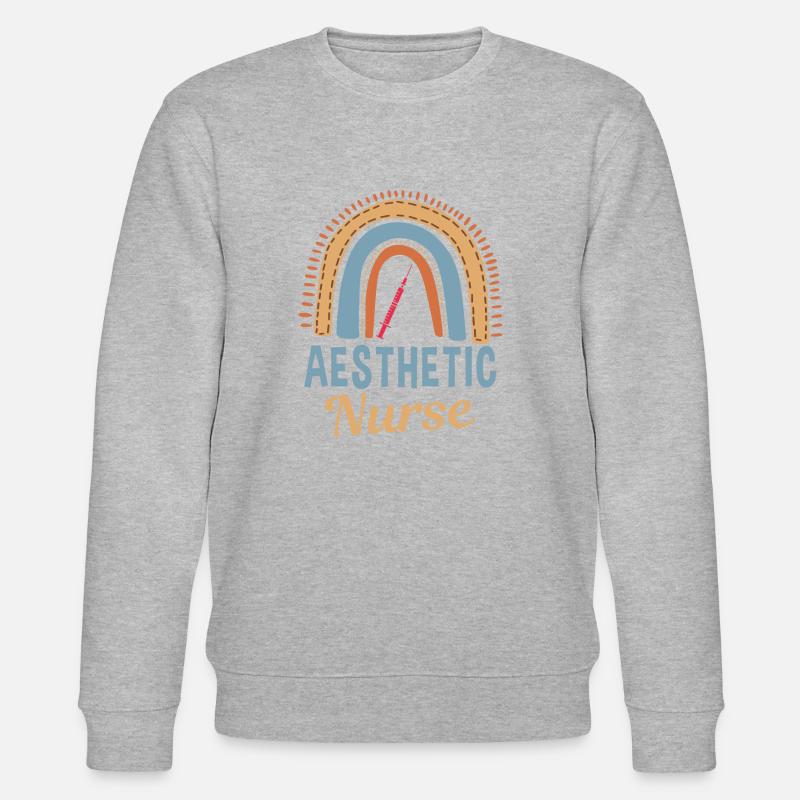 Ästhetische Krankenschwester Regenbogen - Stanley/Stella Unisex Bio-Sweatshirt CHANGER  - Grau meliert
