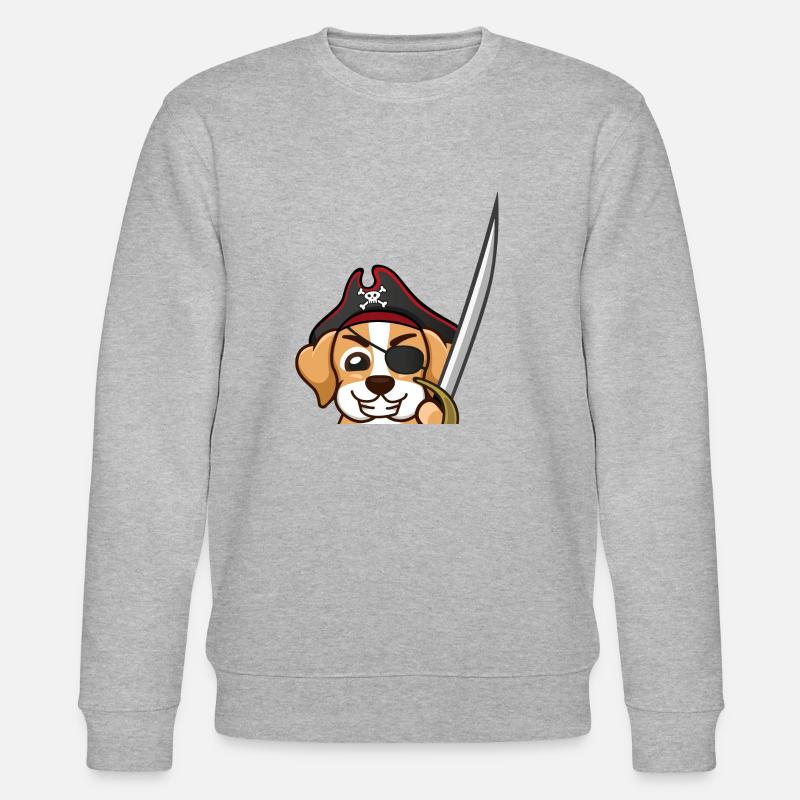 Pirat Captain Blackskull - Stanley/Stella Unisex Bio-Sweatshirt CHANGER  - Grau meliert
