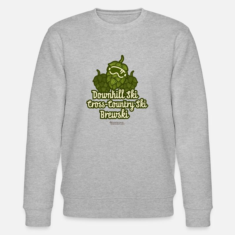 Après Ski Brewski ☛ www.spassprediger.de - Stanley/Stella Unisex Bio-Sweatshirt CHANGER  - Grau meliert