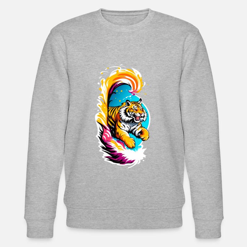 Saut du tigre - Sweat bio CHANGER Stanley/Stella Unisexe - gris chiné