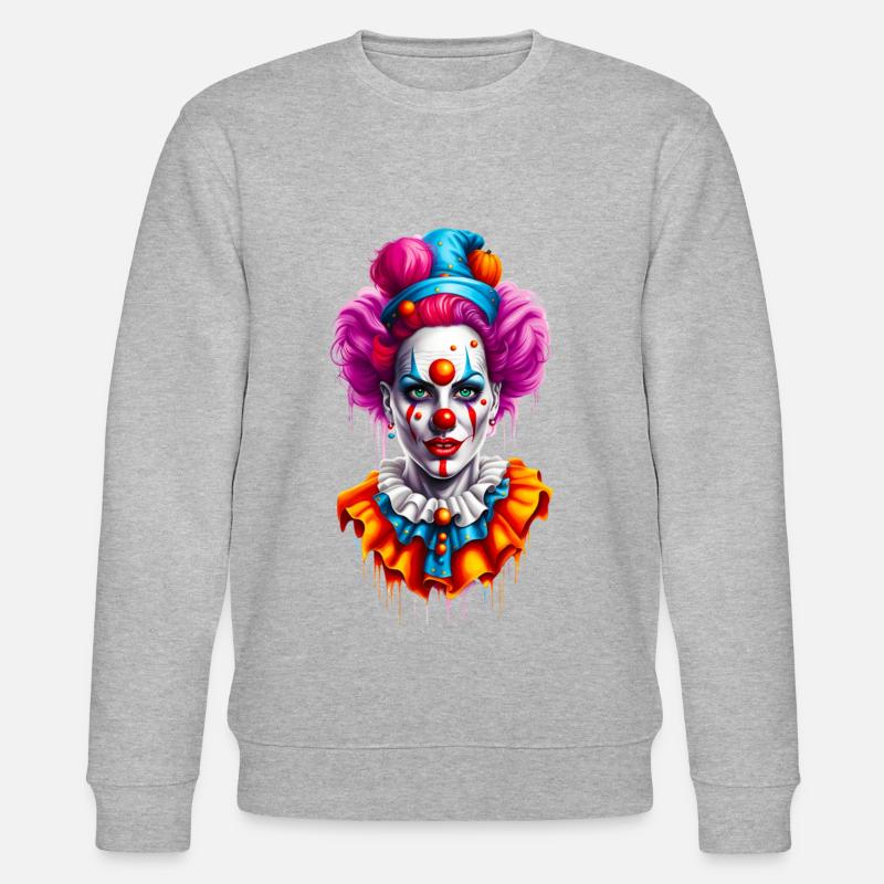 Halloween Pierrette - Stanley/Stella Unisex Bio-Sweatshirt CHANGER  - Grau meliert