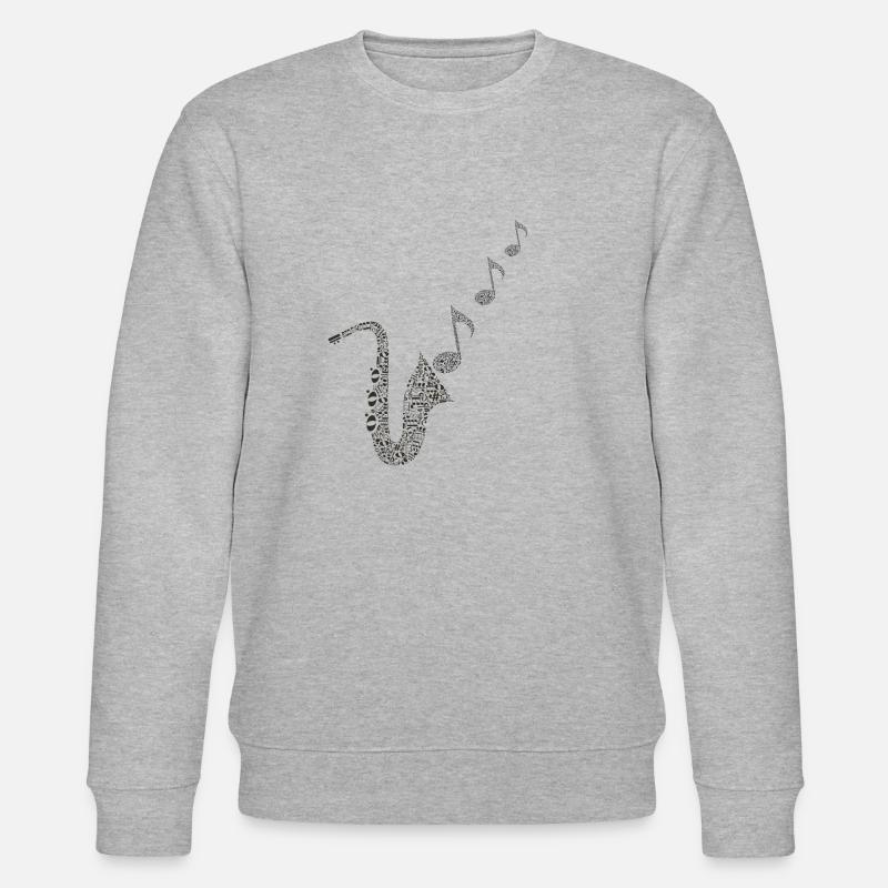 Saxophon - Stanley/Stella Unisex Bio-Sweatshirt CHANGER  - Grau meliert