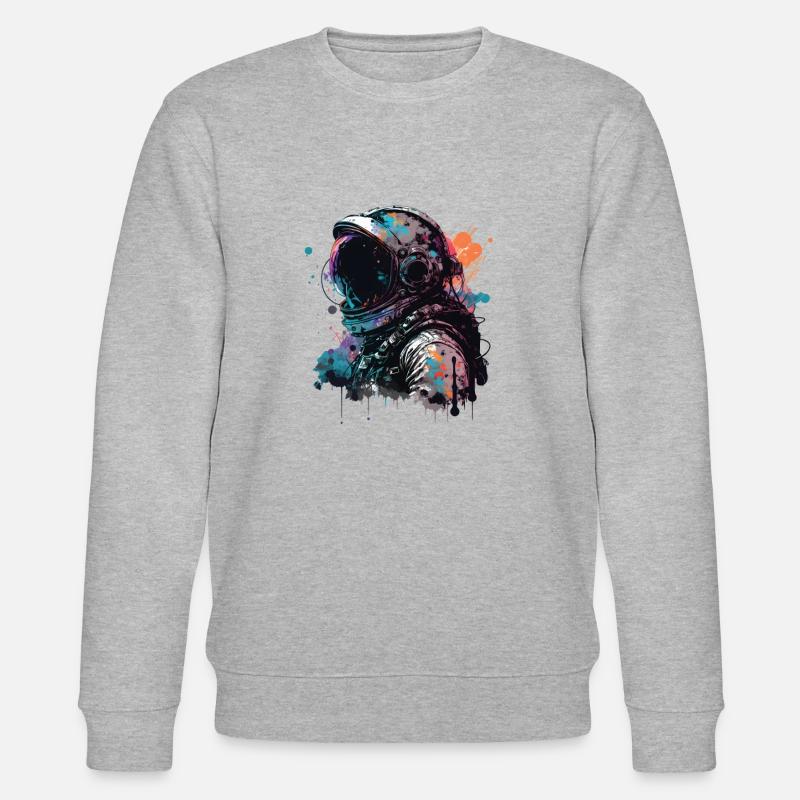Gothic Astronaut - Stanley/Stella Unisex Bio-Sweatshirt CHANGER  - Grau meliert