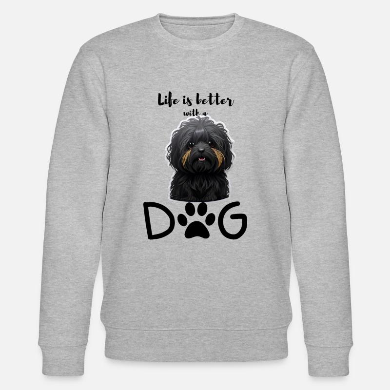 Lebensfreude mit einem Havapoo - Stanley/Stella Unisex Bio-Sweatshirt CHANGER  - Grau meliert