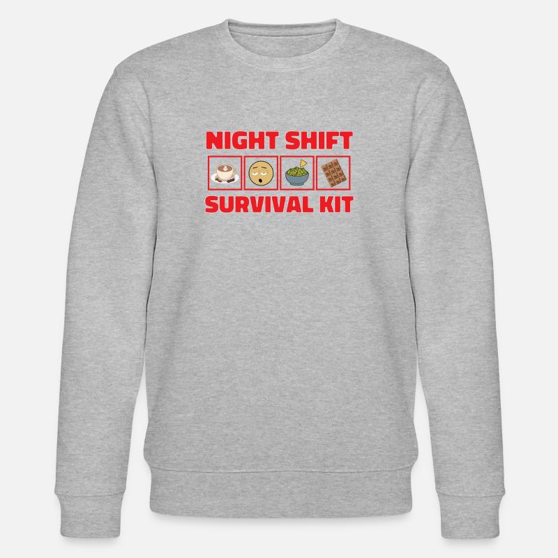 Infirmière de nuit - Sweat bio CHANGER Stanley/Stella Unisexe - gris chiné