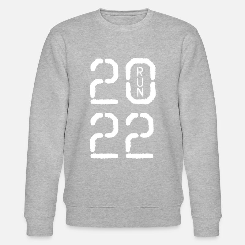 2022 run white - Stanley/Stella Unisex Bio-Sweatshirt CHANGER  - Grau meliert
