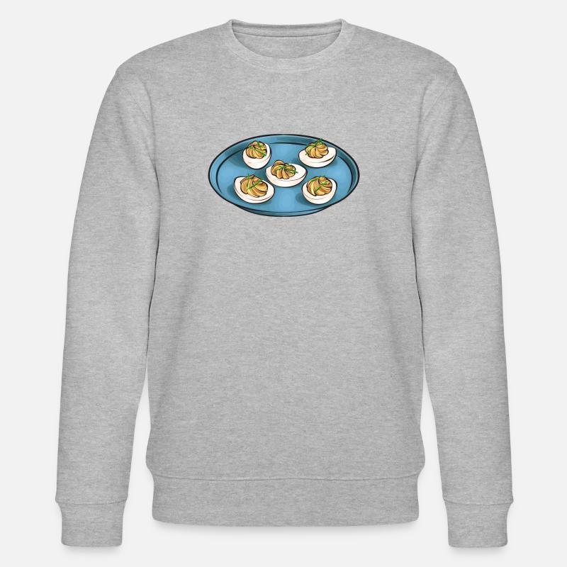 Stuffed Eggs Deviled Eggs - Stanley/Stella CHANGER Unisex Organic Sweatshirt - heather grey
