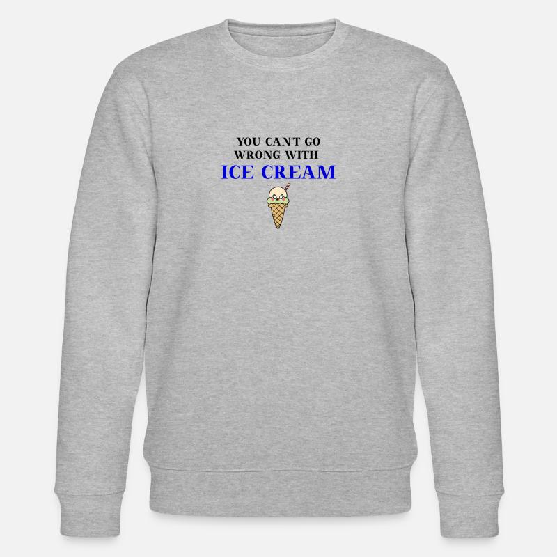 Vous ne pouvez pas vous tromper avec de la crème glacée Gift Idea Ice Cream - Sweat bio CHANGER Stanley/Stella Unisexe - gris chiné