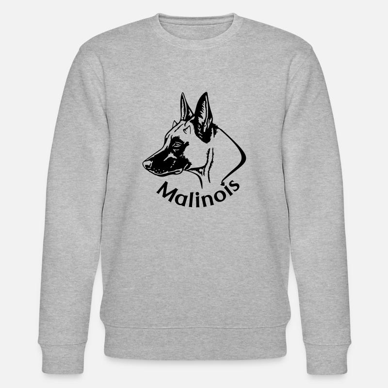 Malinois Devil - Stanley/Stella CHANGER Unisex Organic Sweatshirt - heather grey