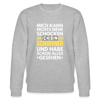 Nicht schockbarer Schaffner - Stanley/Stella Unisex Bio-Sweatshirt CHANGER  - Grau meliert - Vorne - Nik (191cm) & Marisol (170cm)