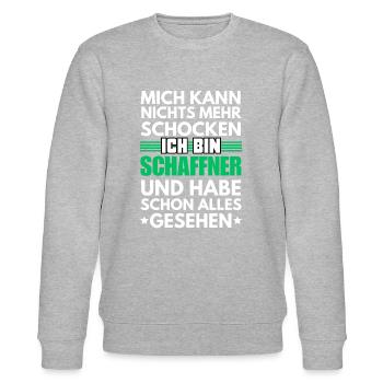 Nicht schockbarer Schaffner - Stanley/Stella Unisex Bio-Sweatshirt CHANGER  - Grau meliert - Vorne - Nik (191cm) & Marisol (170cm)