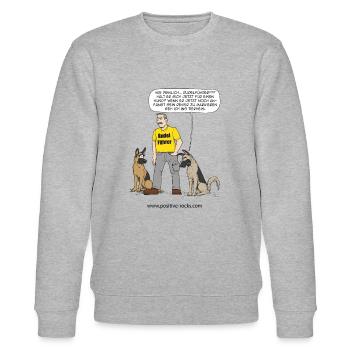 #PositiveRocks! - Rudelführer - Stanley/Stella Unisex Bio-Sweatshirt CHANGER  - Grau meliert - Vorne - Nik (191cm) & Marisol (170cm)