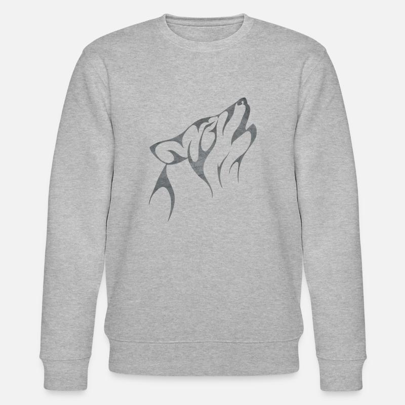 Wolf - Stanley/Stella Unisex Bio-Sweatshirt CHANGER  - Grau meliert