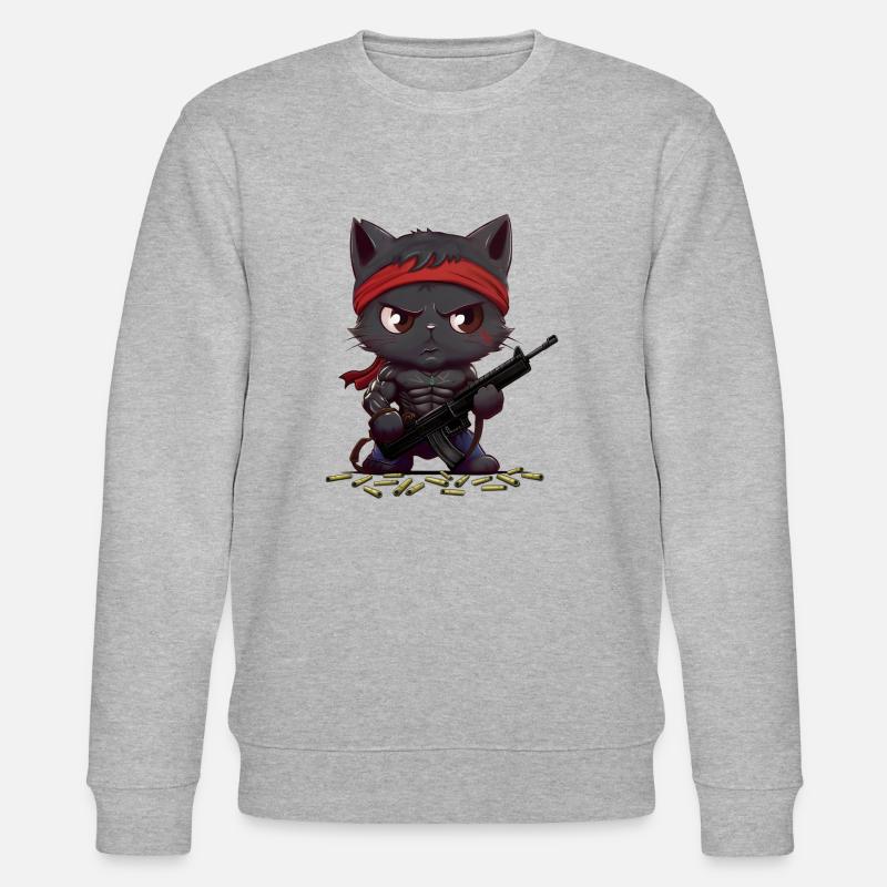 La vendetta Kitty de Rambo - Sweat bio CHANGER Stanley/Stella Unisexe - gris chiné
