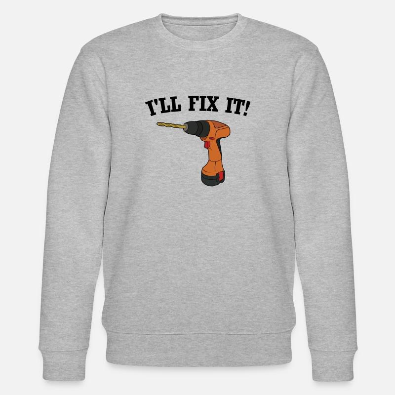 I'll fix it! - Stanley/Stella CHANGER Unisex Organic Sweatshirt - heather grey