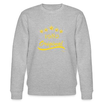 Born in 1982 - Stanley/Stella CHANGER Unisex Organic Sweatshirt - heather grey - Front - Nik (191cm) & Marisol (170cm)