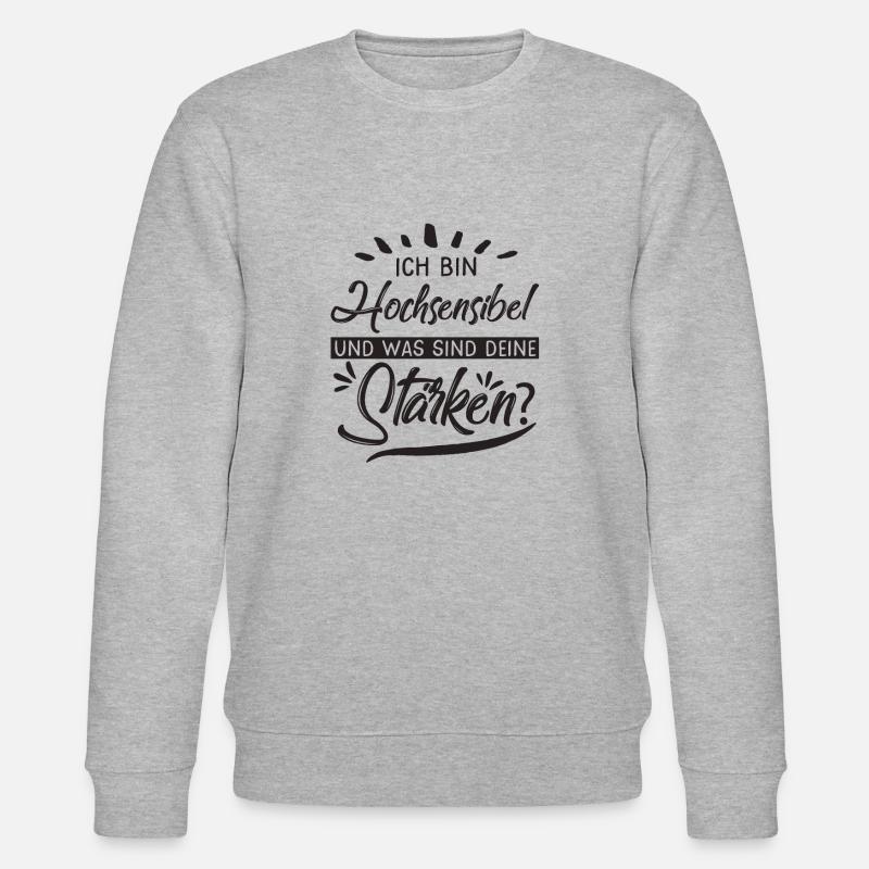 Svært sensitiv - Stanley/Stella CHANGER økologisk unisex-sweatshirt - gråmelert