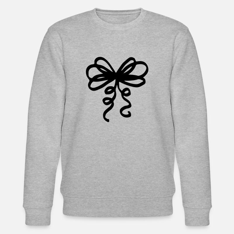 Schleifchen Geschenkband / bow - loop present - Stanley/Stella Unisex Bio-Sweatshirt CHANGER  - Grau meliert