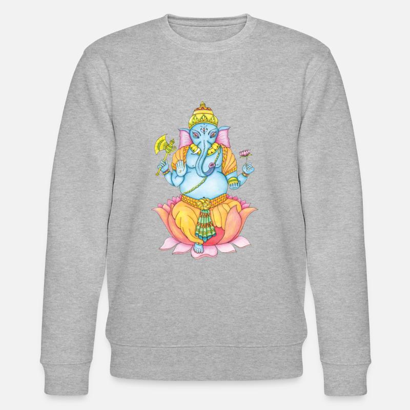 Zentangle Ganesha - Stanley/Stella Unisex Bio-Sweatshirt CHANGER  - Grau meliert