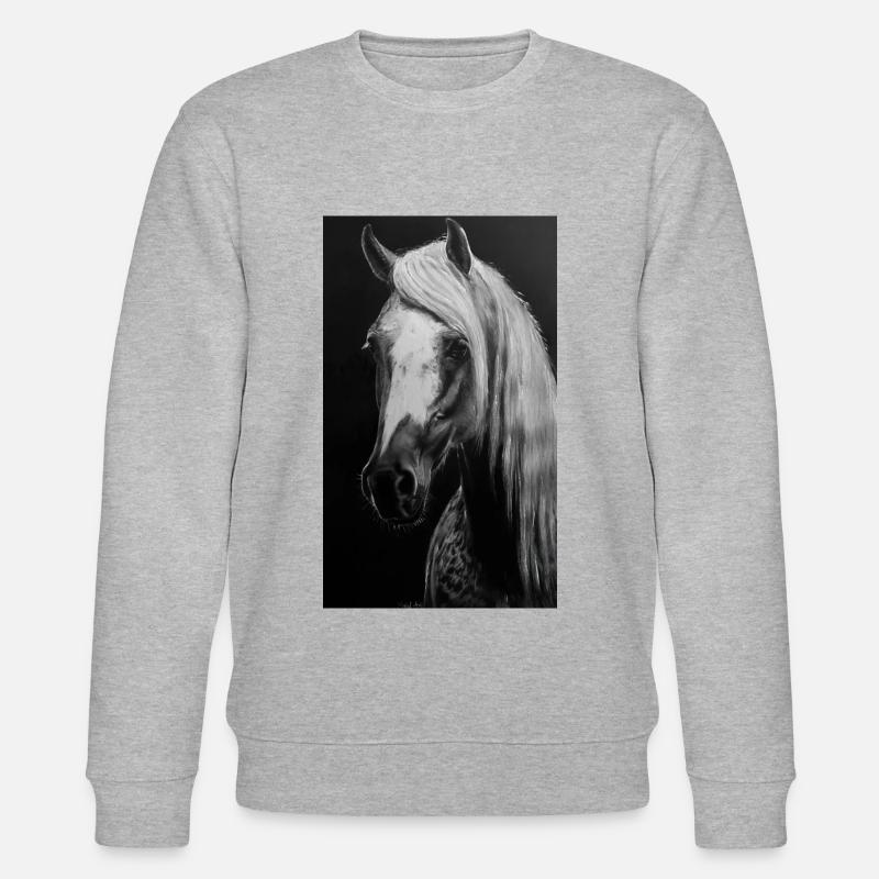 Weisses Pferd - Stanley/Stella Unisex Bio-Sweatshirt CHANGER  - Grau meliert
