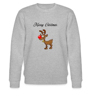 Rudolph the Red Nose Reindeer - Stanley/Stella Unisex Bio-Sweatshirt CHANGER  - Grau meliert - Vorne - Nik (191cm) & Marisol (170cm)