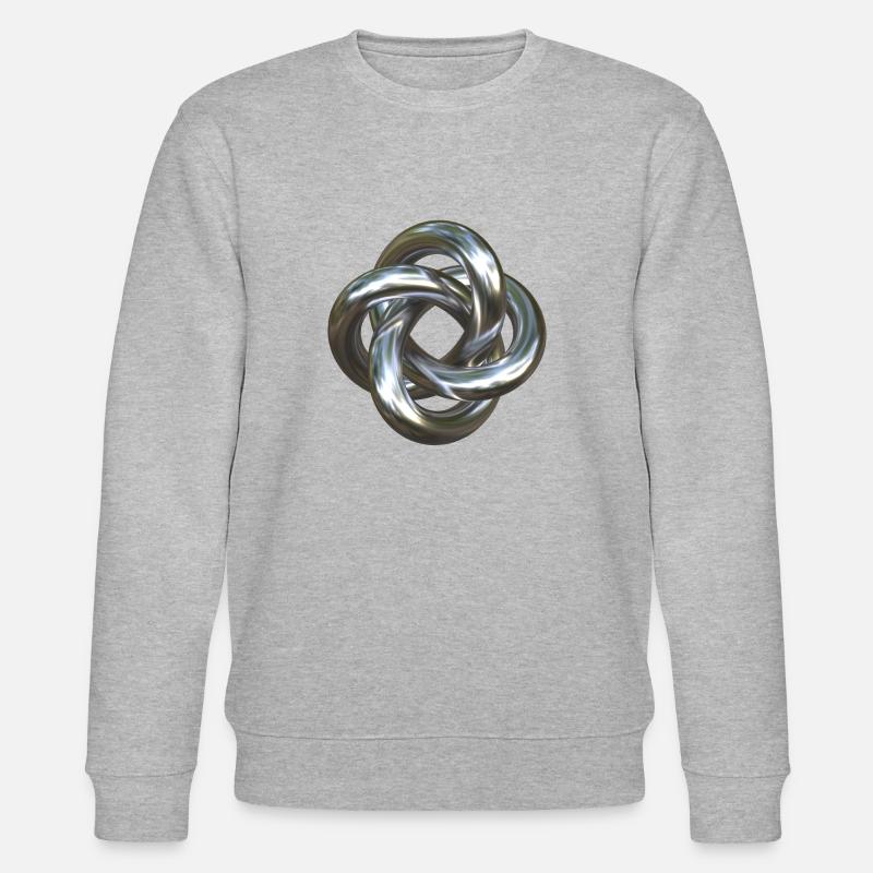 Torusknoten Silber 3D - Stanley/Stella Unisex Bio-Sweatshirt CHANGER  - Grau meliert