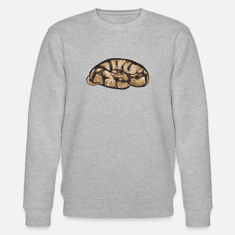 Ball Python Schlange Königspython - Stanley/Stella Unisex Bio-Sweatshirt CHANGER  - Grau meliert