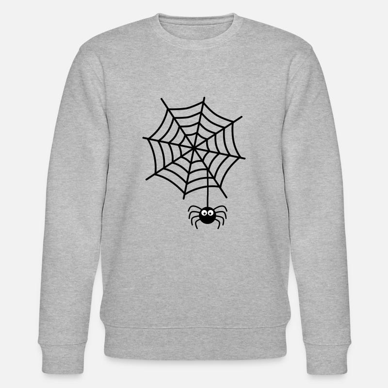 Spinnennetz Spinne - Stanley/Stella Unisex Bio-Sweatshirt CHANGER  - Grau meliert