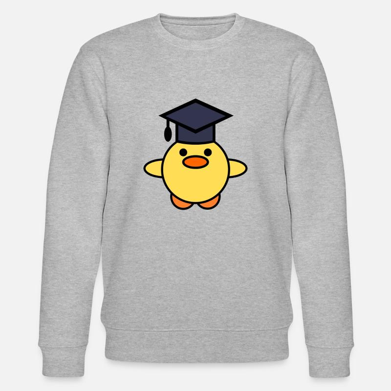 Canard avec chapeau de graduation - Sweat bio CHANGER Stanley/Stella Unisexe - gris chiné