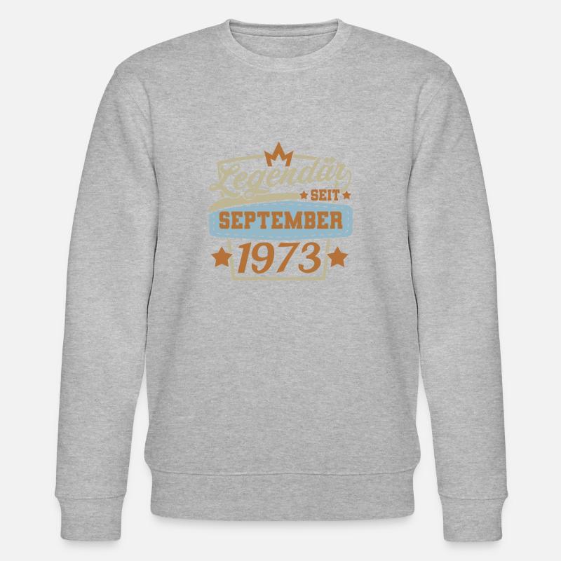 Legendär seit September 1973 - Stanley/Stella Unisex Bio-Sweatshirt CHANGER  - Grau meliert