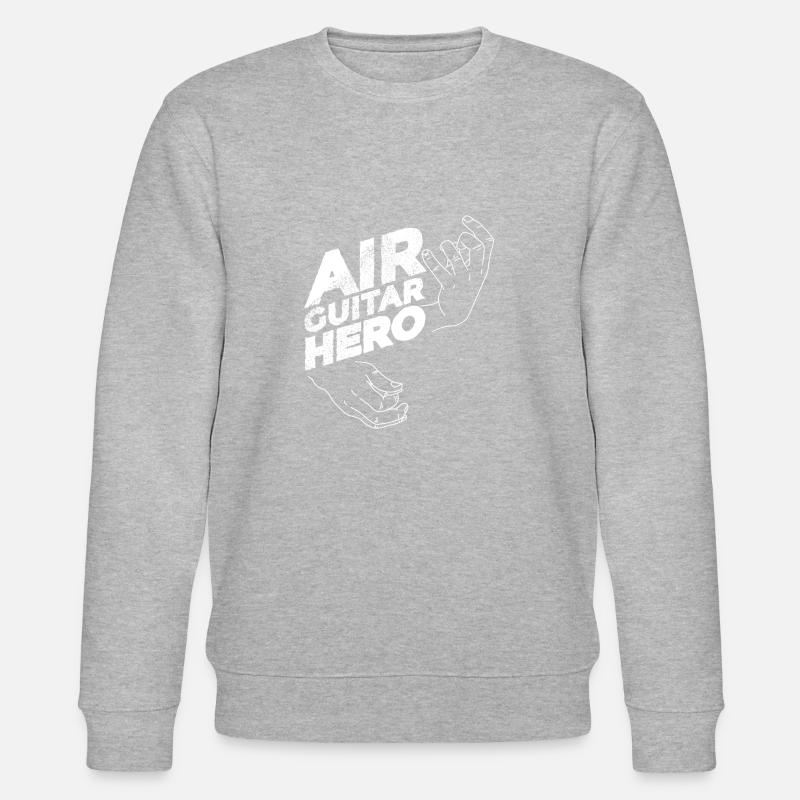 Air Guitar Hero - Sweat bio CHANGER Stanley/Stella Unisexe - gris chiné
