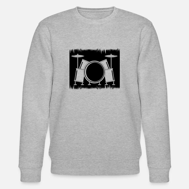 Schlagzeug Schlagzeuger Geschenke - Stanley/Stella Unisex Bio-Sweatshirt CHANGER  - Grau meliert