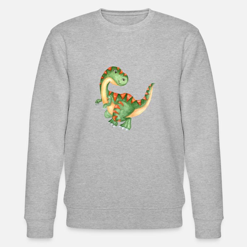 Dinosaurier - Stanley/Stella Unisex Bio-Sweatshirt CHANGER  - Grau meliert