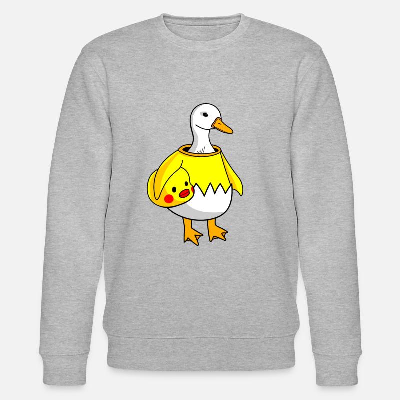 Gans im Entenkostüm - Stanley/Stella Unisex Bio-Sweatshirt CHANGER  - Grau meliert