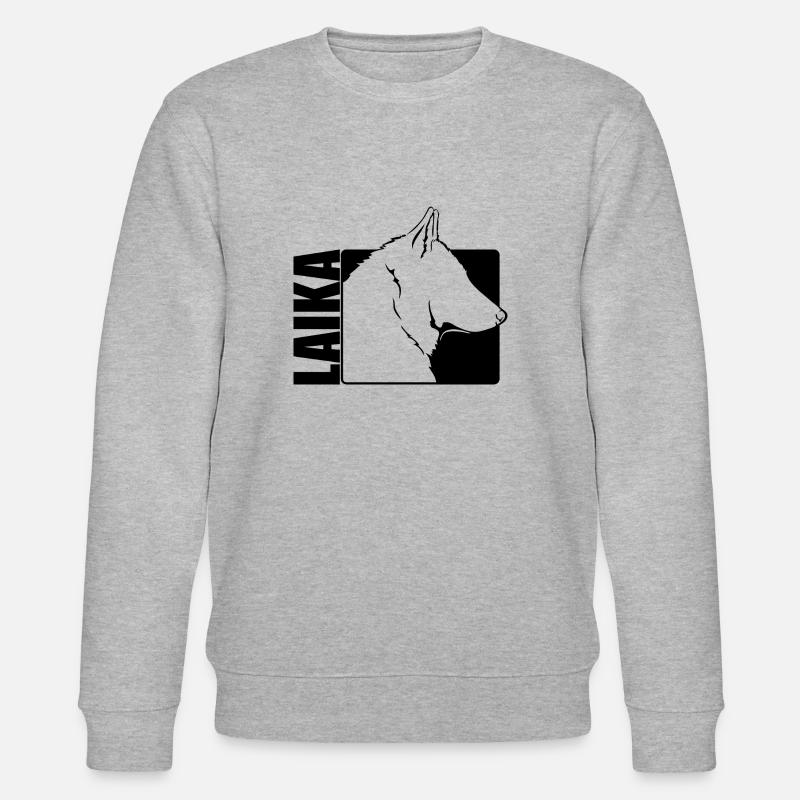 Laika Profil Chiens Chien Wilsigns - Sweat bio CHANGER Stanley/Stella Unisexe - gris chiné