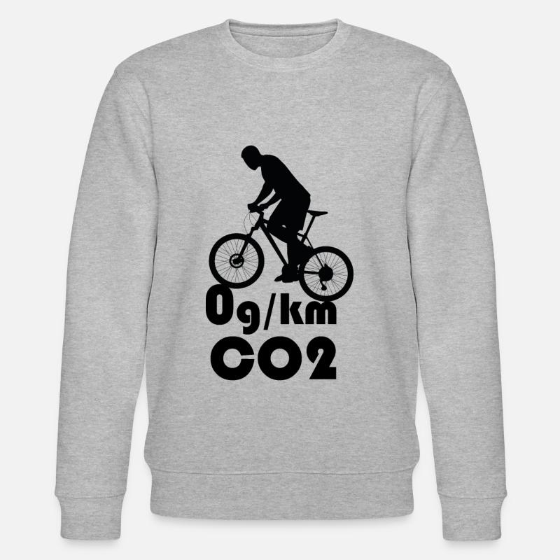 Klimawandel CO2 Neutral Radfahren - Stanley/Stella Unisex Bio-Sweatshirt CHANGER  - Grau meliert