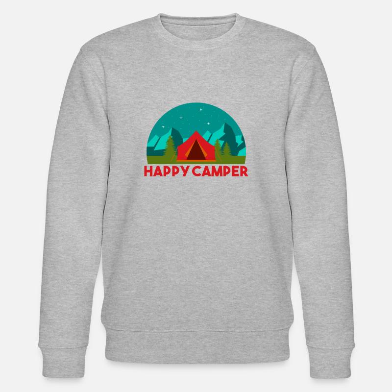 HAPPY CAMPER - Stanley/Stella Unisex Bio-Sweatshirt CHANGER  - Grau meliert